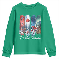 Christmas Canada Ice Hockey Lover Youth Sweatshirt Tis The Season - Wonder Print Shop
