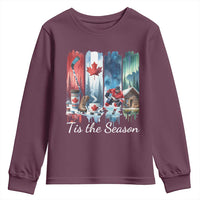 Christmas Canada Ice Hockey Lover Youth Sweatshirt Tis The Season - Wonder Print Shop