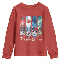 Christmas Canada Ice Hockey Lover Youth Sweatshirt Tis The Season - Wonder Print Shop