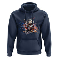 Funny Beaver Playing Ice Hockey Hoodie Winter Sports Gift - Wonder Print Shop