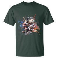 Funny Beaver Playing Ice Hockey T Shirt Winter Sports Gift - Wonder Print Shop
