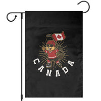 Funny Beaver Playing Ice Hockey With Canada Flag Gift Garden Flag - Wonder Print Shop