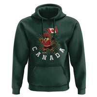 Funny Beaver Playing Ice Hockey With Canada Flag Gift Hoodie - Wonder Print Shop