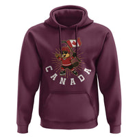 Funny Beaver Playing Ice Hockey With Canada Flag Gift Hoodie - Wonder Print Shop