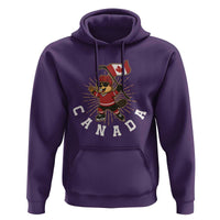 Funny Beaver Playing Ice Hockey With Canada Flag Gift Hoodie - Wonder Print Shop