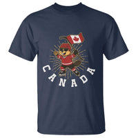 Funny Beaver Playing Ice Hockey With Canada Flag Gift T Shirt - Wonder Print Shop