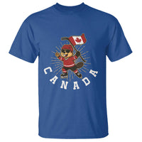 Funny Beaver Playing Ice Hockey With Canada Flag Gift T Shirt - Wonder Print Shop