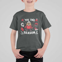 Canadian Ice Hockey Beaver T Shirt For Kid Tis The Season Holiday Gift - Wonder Print Shop