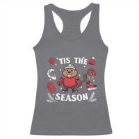 Canadian Ice Hockey Beaver Racerback Tank Top Tis The Season Holiday Gift - Wonder Print Shop