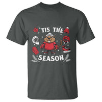 Canadian Ice Hockey Beaver T Shirt Tis The Season Holiday Gift - Wonder Print Shop