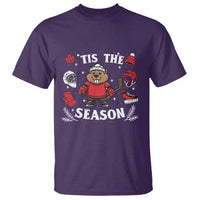 Canadian Ice Hockey Beaver T Shirt Tis The Season Holiday Gift - Wonder Print Shop