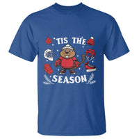 Canadian Ice Hockey Beaver T Shirt Tis The Season Holiday Gift - Wonder Print Shop
