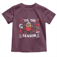 Canadian Ice Hockey Beaver Toddler T Shirt Tis The Season Holiday Gift - Wonder Print Shop