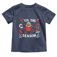 Canadian Ice Hockey Beaver Toddler T Shirt Tis The Season Holiday Gift - Wonder Print Shop