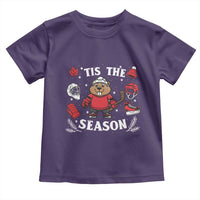 Canadian Ice Hockey Beaver Toddler T Shirt Tis The Season Holiday Gift - Wonder Print Shop