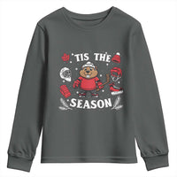 Canadian Ice Hockey Beaver Youth Sweatshirt Tis The Season Holiday Gift - Wonder Print Shop