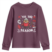 Canadian Ice Hockey Beaver Youth Sweatshirt Tis The Season Holiday Gift - Wonder Print Shop