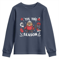 Canadian Ice Hockey Beaver Youth Sweatshirt Tis The Season Holiday Gift - Wonder Print Shop