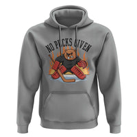 Funny Beaver Ice Hockey Goalie Gift Hoodie No Pucks Given - Wonder Print Shop