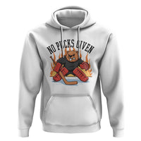 Funny Beaver Ice Hockey Goalie Gift Hoodie No Pucks Given - Wonder Print Shop