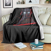 Funny Cat Vader Kitten Playing Darts Throw Blanket Space Scifi Dartist Gift - Wonder Print Shop