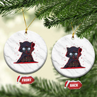 Funny Cat Vader Kitten Playing Darts Ceramic Ornament Space Scifi Dartist Gift - Wonder Print Shop