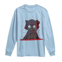 Funny Cat Vader Kitten Playing Darts Long Sleeve Shirt Space Scifi Dartist Gift - Wonder Print Shop