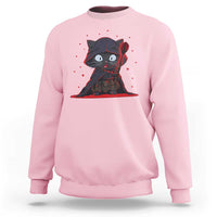 Funny Cat Vader Kitten Playing Darts Sweatshirt Space Scifi Dartist Gift - Wonder Print Shop