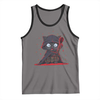 Funny Cat Vader Kitten Playing Darts Tank Top Space Scifi Dartist Gift - Wonder Print Shop
