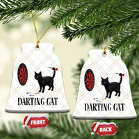Funny Black Cat Darts Player Ceramic Ornament Darting Cat Dartist Gift - Wonder Print Shop