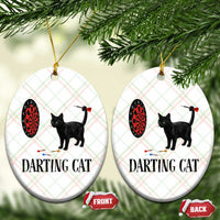 Funny Black Cat Darts Player Ceramic Ornament Darting Cat Dartist Gift - Wonder Print Shop