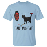 Funny Black Cat Darts Player T Shirt Darting Cat Dartist Gift - Wonder Print Shop