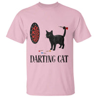 Funny Black Cat Darts Player T Shirt Darting Cat Dartist Gift - Wonder Print Shop
