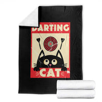 Black Cat Dart Thrower Throw Blanket Cat Lover Dartist Gift - Wonder Print Shop