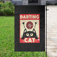 Black Cat Dart Thrower Garden Flag Cat Lover Dartist Gift - Wonder Print Shop
