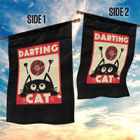 Black Cat Dart Thrower Garden Flag Cat Lover Dartist Gift - Wonder Print Shop