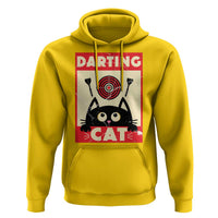 Black Cat Dart Thrower Hoodie Cat Lover Dartist Gift - Wonder Print Shop
