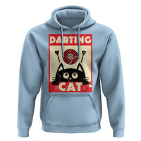 Black Cat Dart Thrower Hoodie Cat Lover Dartist Gift - Wonder Print Shop