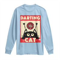 Black Cat Dart Thrower Long Sleeve Shirt Cat Lover Dartist Gift - Wonder Print Shop