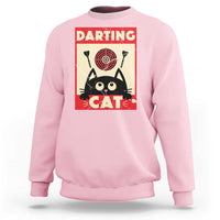 Black Cat Dart Thrower Sweatshirt Cat Lover Dartist Gift - Wonder Print Shop