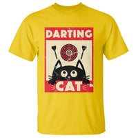 Black Cat Dart Thrower T Shirt Cat Lover Dartist Gift - Wonder Print Shop