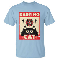 Black Cat Dart Thrower T Shirt Cat Lover Dartist Gift - Wonder Print Shop