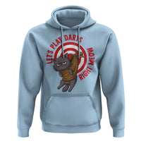 Funny Cat Darts Lover Hoodie Lets Play Darts Right Meow - Wonder Print Shop