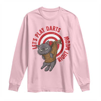 Funny Cat Darts Lover Long Sleeve Shirt Lets Play Darts Right Meow - Wonder Print Shop