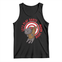 Funny Cat Darts Lover Tank Top Lets Play Darts Right Meow - Wonder Print Shop