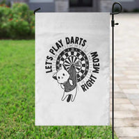 Lets Play Darts Right Meow Garden Flag Cute Cat Dart Player Pub Game Gift - Wonder Print Shop