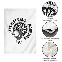 Lets Play Darts Right Meow Garden Flag Cute Cat Dart Player Pub Game Gift - Wonder Print Shop