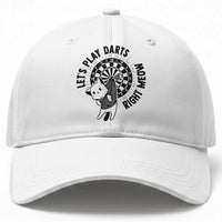 Lets Play Darts Right Meow Baseball Cap Cute Cat Dart Player Pub Game Gift