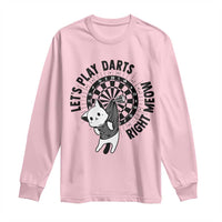 Lets Play Darts Right Meow Long Sleeve Shirt Cute Cat Dart Player Pub Game Gift - Wonder Print Shop