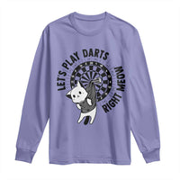 Lets Play Darts Right Meow Long Sleeve Shirt Cute Cat Dart Player Pub Game Gift - Wonder Print Shop